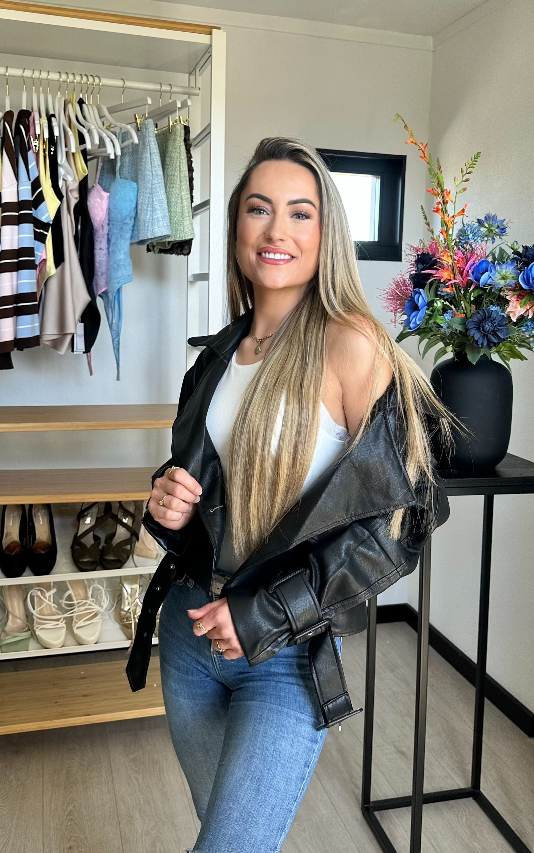 Tatum Leren Jack - Zwart