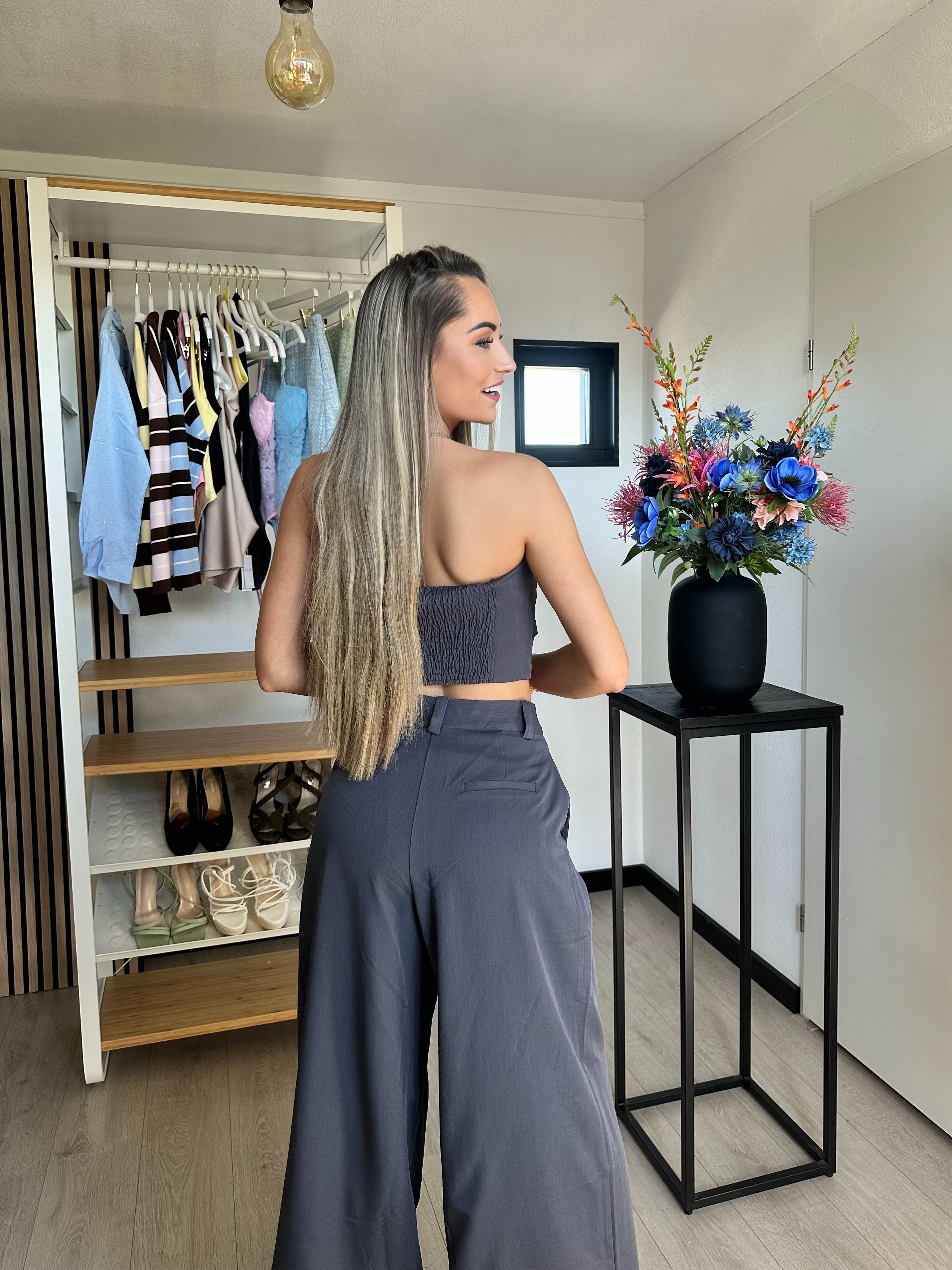 Miranda Two Piece Set – Charcoal Grey