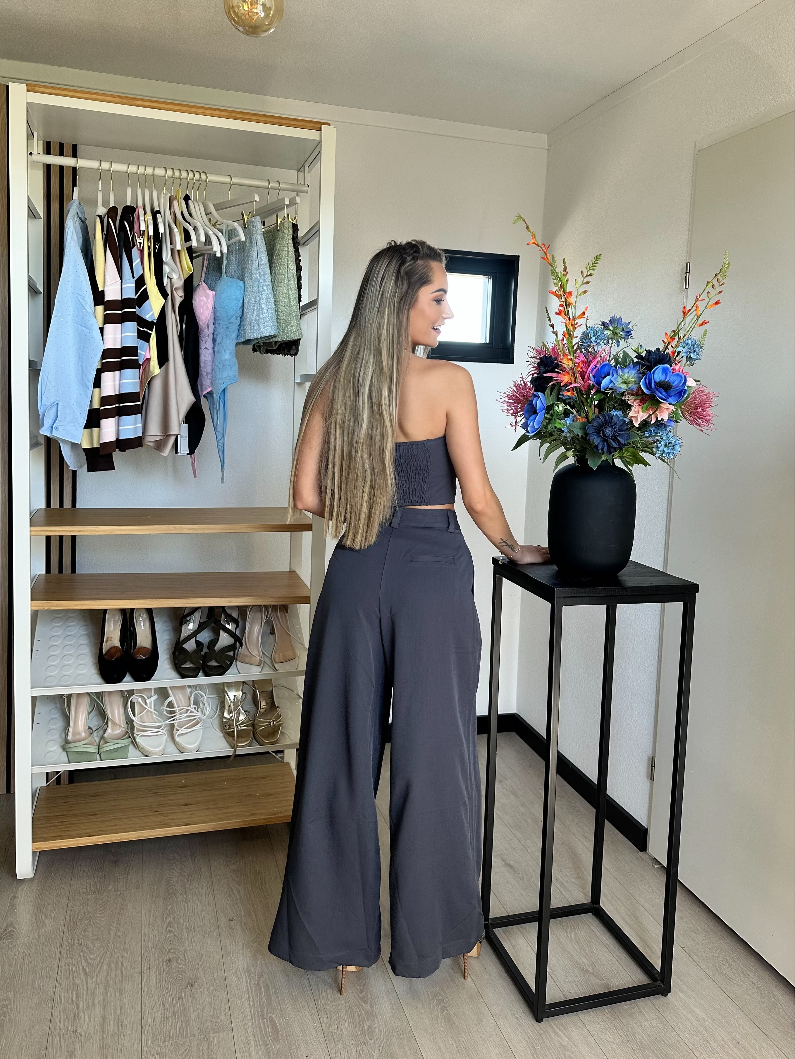 Miranda Two Piece Set – Charcoal Grey
