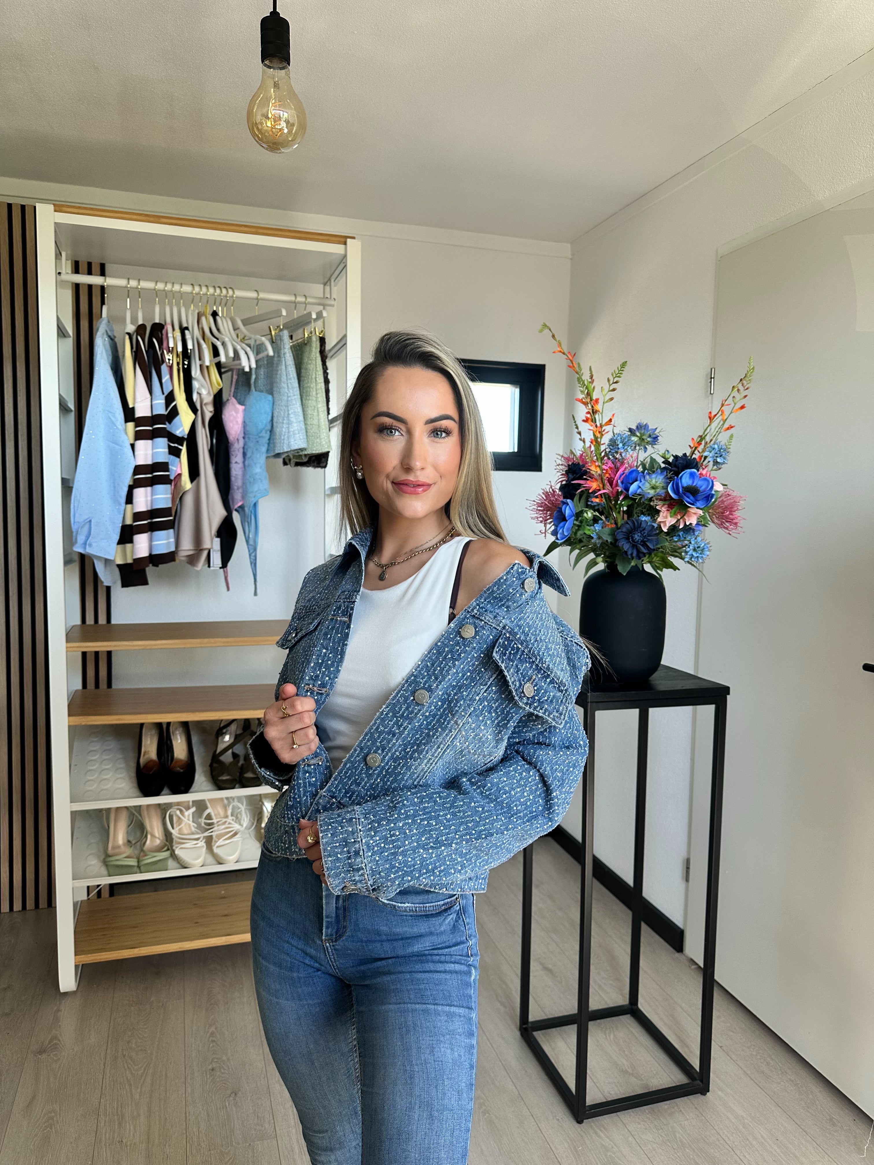 Nova Denim Glitter Jack - Blauw
