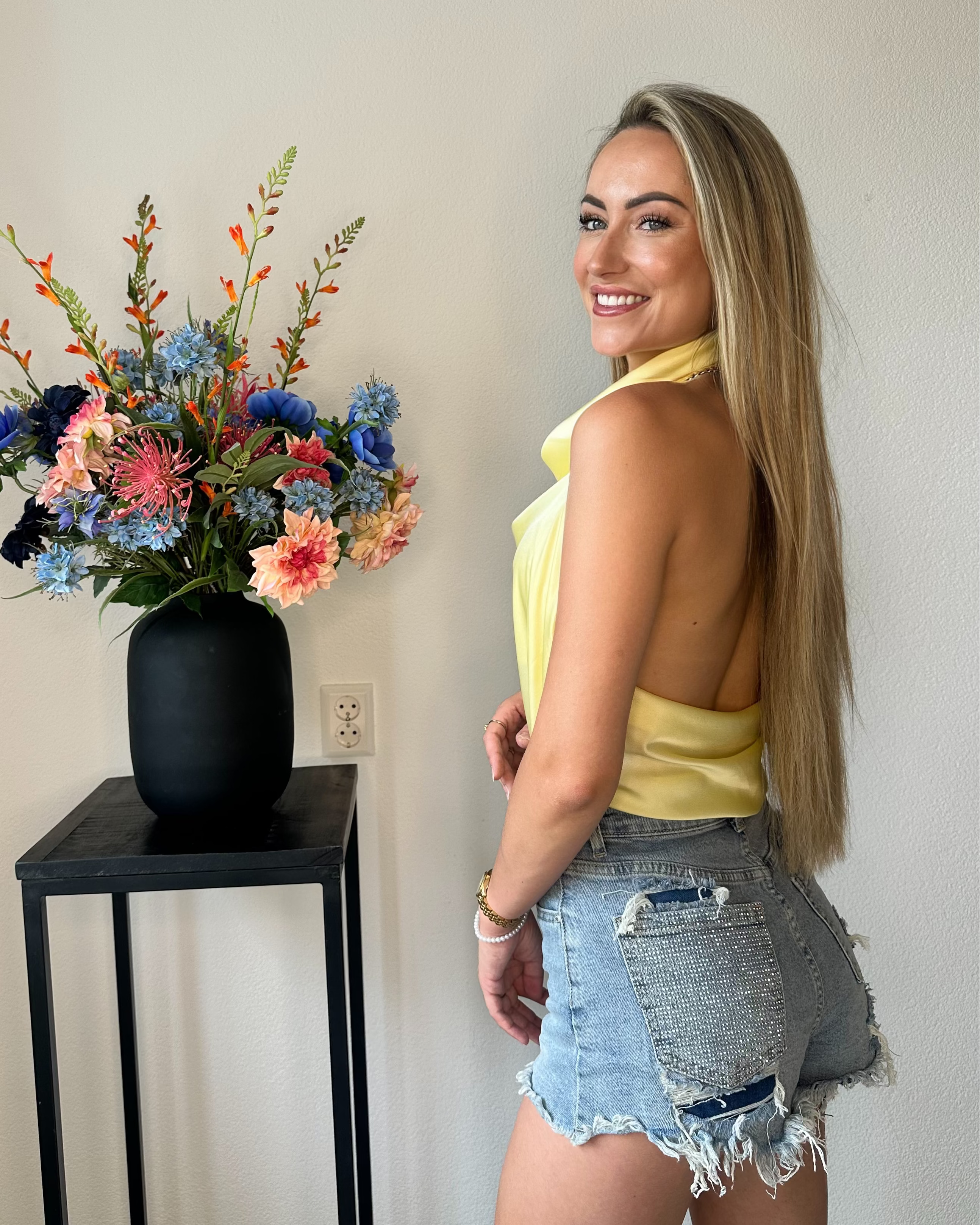 Julie Denim Short – Glitter Kontzak